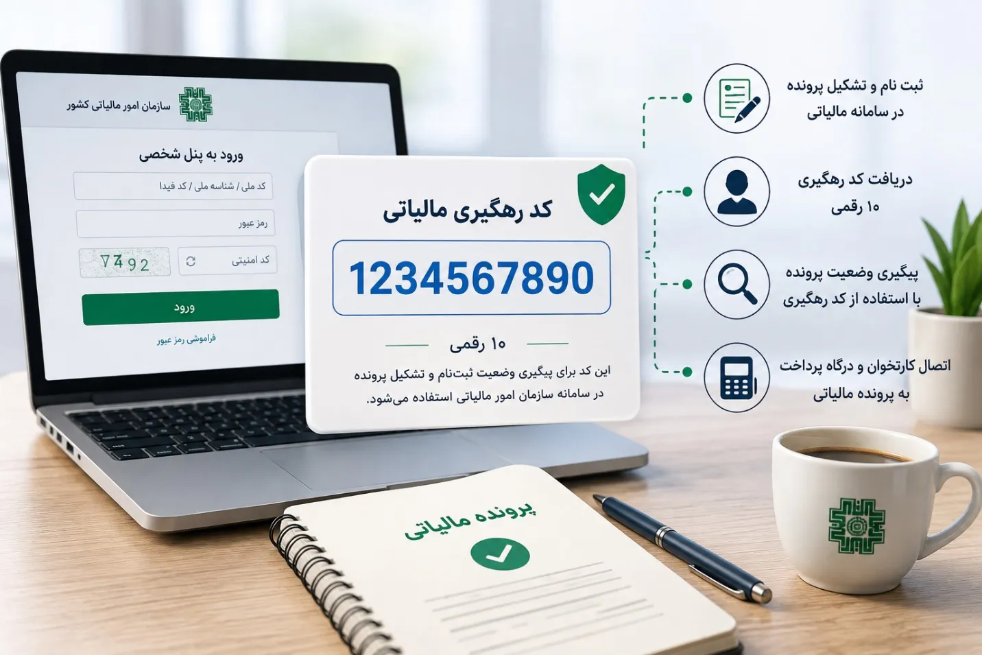 نحوه دریافت و استعلام کد رهگیری مالیاتی کد رهگیری مالیاتی