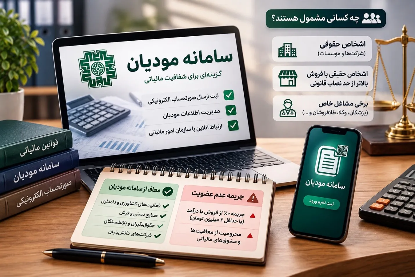 چه کسانی مشمول سامانه مودیان هستند؟ چه کسانی مشمول سامانه مودیان نیستند